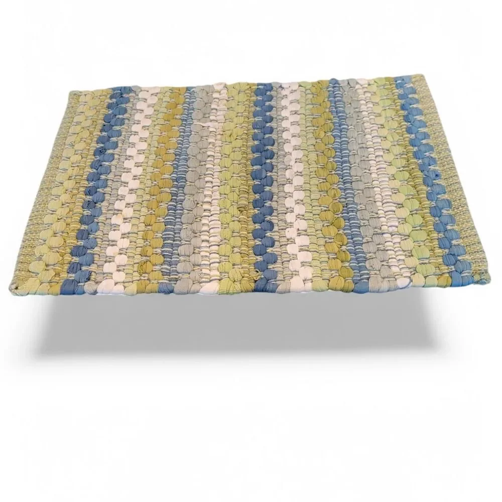 Handwoven Multicolor Striped placemats set of 6
